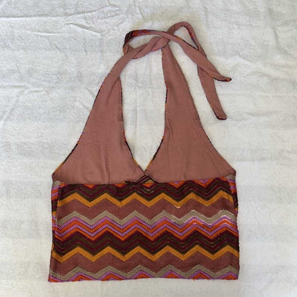 Crochet Tie Halter Top - Picture 2 of 4